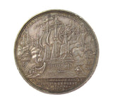 1692 Battle Of La Hogue 40mm Silver Medal - By Hautsch