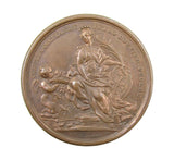 France 1734 Paddleboat 48mm Bronze Medal - By Roettiers