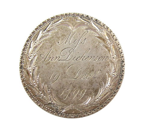 France 1799 Hand Engraved 36mm Silver Award Medal