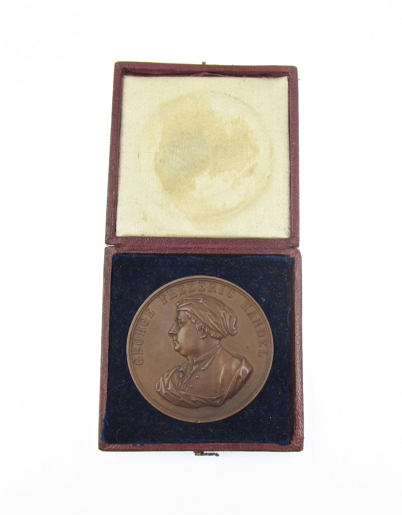 1859 Handel Centenary Festival Crystal Palace 51mm Cased Medal ...