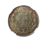 Victoria 1899 Sixpence - NGC MS64