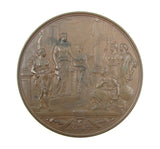 1884 Guildhall New Council Chamber 76mm Bronze Medal - By Wyon