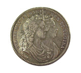 1689 Coronation Of William & Mary 35mm Silver Medal - By Roettier