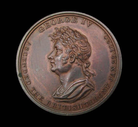 1821 George IV Coronation 34mm Copper Medal