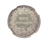 Victoria 1862 Shilling - NGC AU58