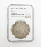 Victoria 1887 Crown - NGC MS63