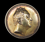 1827 Duke Of Clarence Lord High Admiral 65mm Gilt Bronze Medal