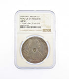 George III 1797-1799 Emergency Dollar On 1795 Mexico 8 Reales - NGC AU50