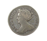 Anne 1711 Sixpence - Good Fine