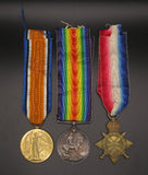 WWI Medal Trio - 1914-15 Star, British War & Victory Medal