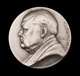 1965 Death Of Winston Churchill 50mm Silver Medal - By Lowental