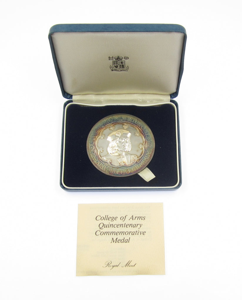 1984 RM College of Arms Quincentenary 63mm Silver Medal – Coopers Coins