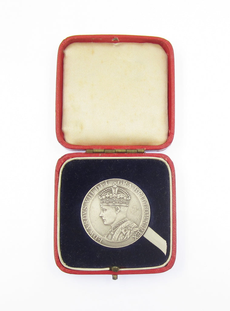 1937 Edward VIII Coronation 35mm Silvered Medal - Cased – Coopers Coins