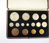 George VI 1937 15 Coin Cased Proof Set - Crown To Maundy