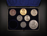 1902 Edward VII Coronation Set Of 7 x Medals By Fenwick - Cased