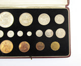 George VI 1937 15 Coin Cased Proof Set - Crown To Maundy