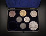 1902 Edward VII Coronation Set Of 7 x Medals By Fenwick - Cased