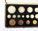 George VI 1937 15 Coin Cased Proof Set - Crown To Maundy