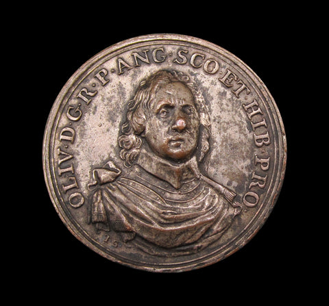 1653 Oliver Cromwell Lord Protector 34mm Medal - After T. Simon