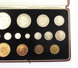 George VI 1937 15 Coin Cased Proof Set - Crown To Maundy