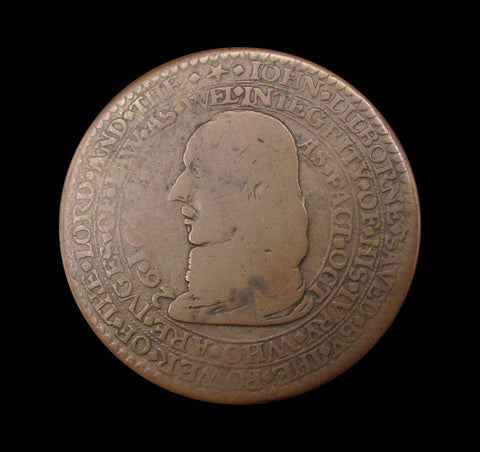 1649 John Lilburne Trial & Acquittal 34mm Copper Medal