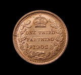 Edward VII 1902 Third Farthing - A/UNC