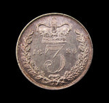 Victoria 1886 Threepence - GEF