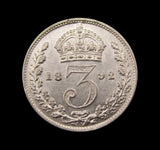 Victoria 1892 Threepence - NEF