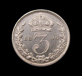 Victoria 1890 Threepence - GEF