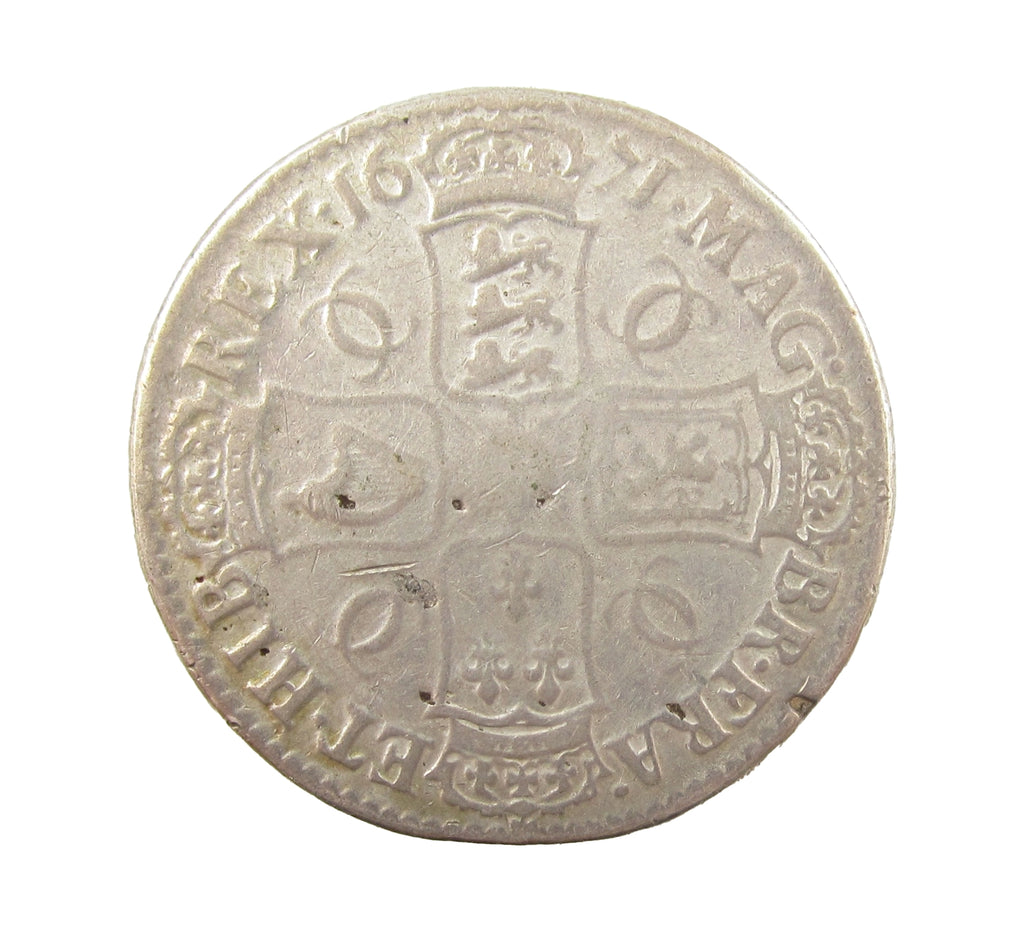 Charles II 1671 Crown - VG – Coopers Coins