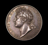 1821 Coronation Of George IV 35mm Silver Medal - By Pistrucci