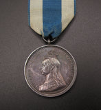 1897 Victoria Diamond Jubilee Silver Medal On Ribbon - By Emptmeyer