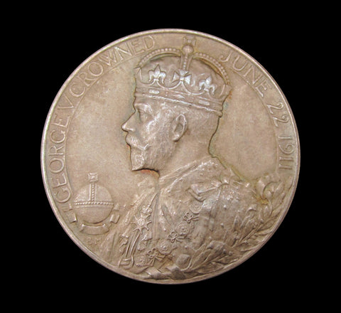 1911 George V Coronation 31mm Silver Medal - With Envelope