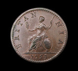 George II 1754 Farthing - EF