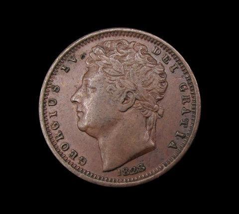 George IV 1828 Half Farthing - Reverse A - GVF