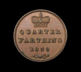 Victoria 1839 Quarter Farthing - EF