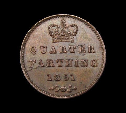 Victoria 1851 Quarter Farthing - EF