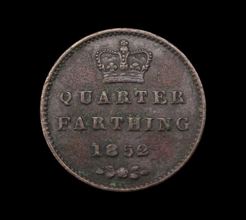 Victoria 1852 Quarter Farthing - Fine