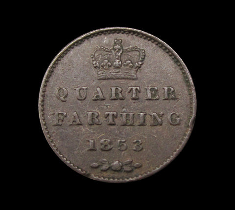 Victoria 1853 Quarter Farthing - Fine