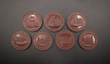 1902 Yorkshire William Sykes Hull Buildings Series Set Of 7 x Tokens