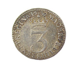 William & Mary 1689 Maundy Threepence - VF