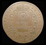 1702 Accession Of Queen Anne 35mm Medal - By Croker