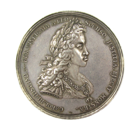 Spain 1706 The Relief Of Barcelona 47mm Silver Medal - By Smeltzing