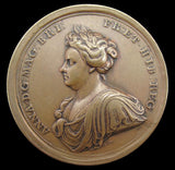 1713 Peace Of Utrecht 58mm Bronze Medal - By Croker