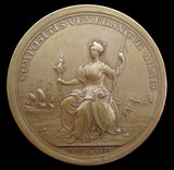 1713 Peace Of Utrecht 58mm Bronze Medal - By Croker