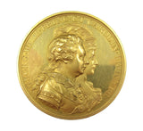 1795 Marriage Of Prince Of Wales 48mm Gilt Medal - By Kuchler