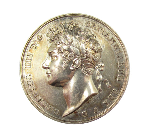 1821 Coronation Of George IV 35mm Silver Medal - By Pistrucci