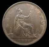 Victoria 1867 Penny - EF