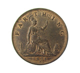 Victoria 1874 H Farthing - A/UNC