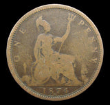 Victoria 1874 H Penny - Freeman 69 - VG